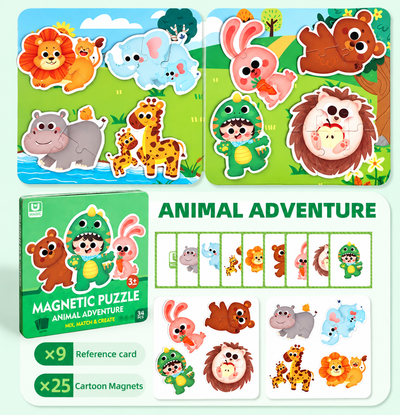 Magnetic Puzzle Book - Animals Edition