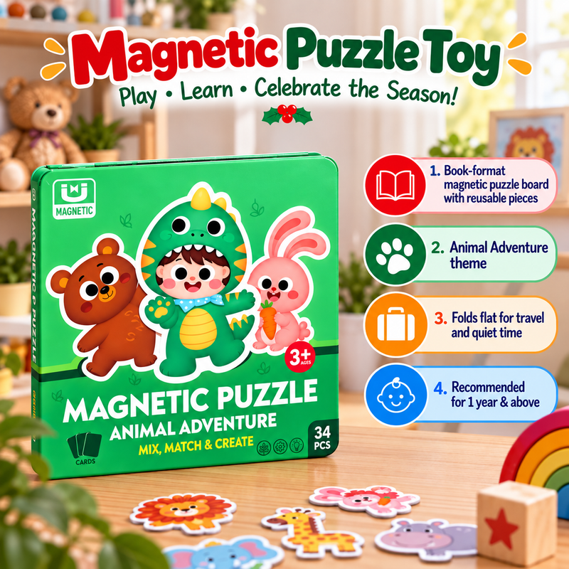 Magnetic Puzzle Book - Animals Edition