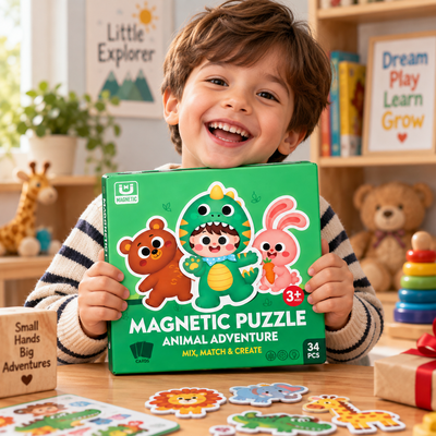 Magnetic Puzzle Book - Animals Edition