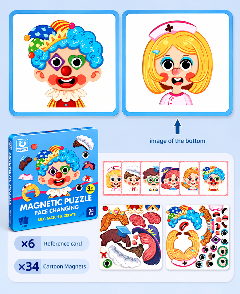 Magnetic Puzzle Book - Face Edition