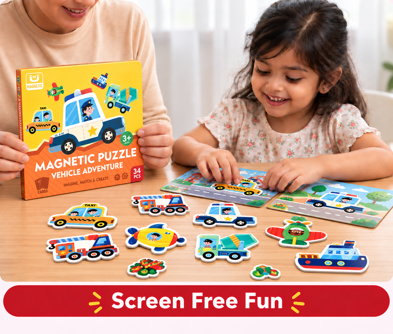 Magnetic Puzzle Book - Traffic Edition