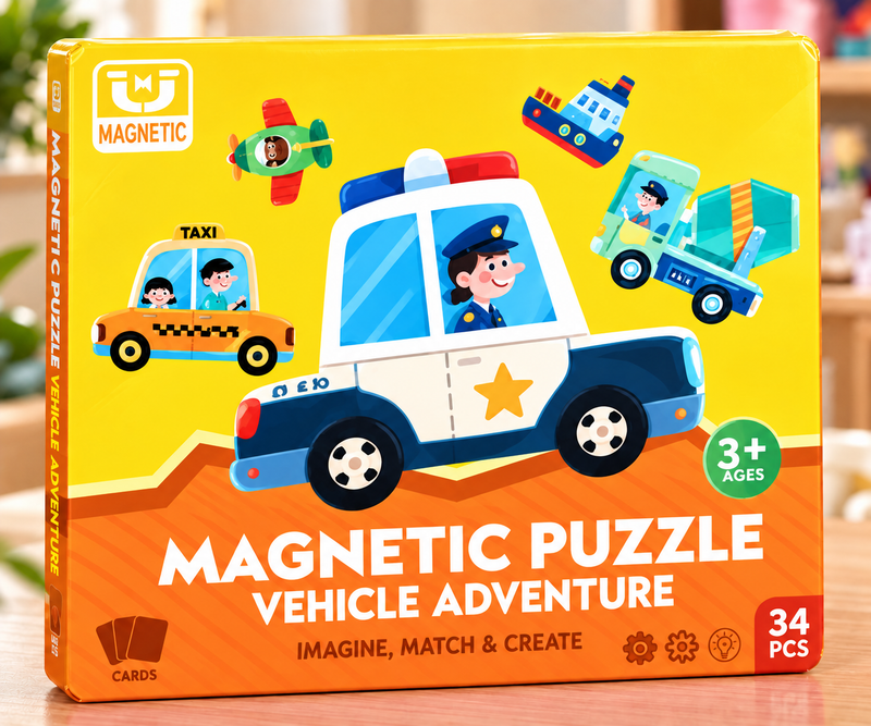 Magnetic Puzzle Book - Traffic Edition