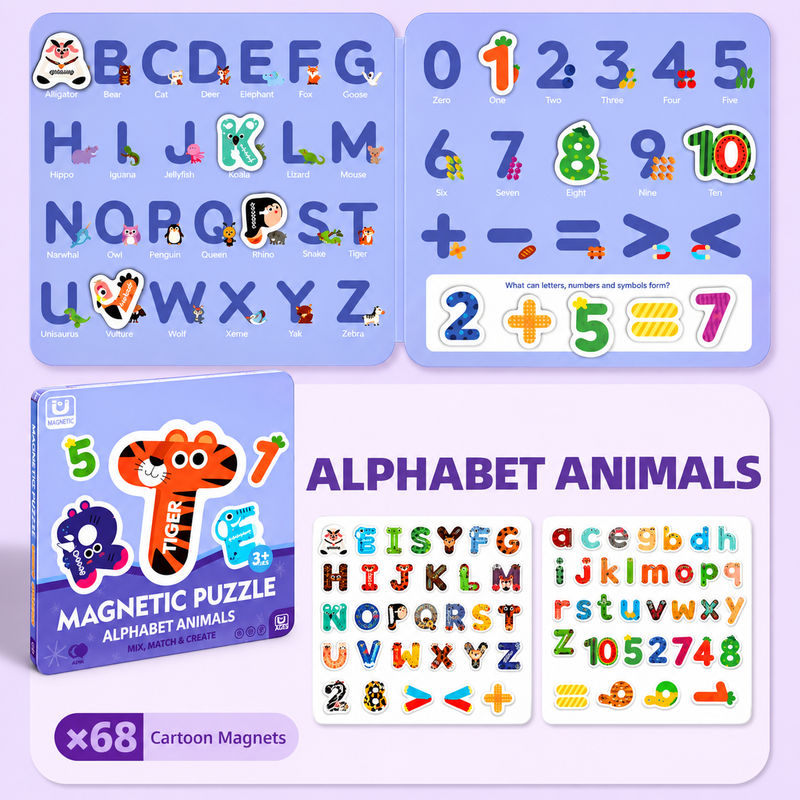Magnetic Puzzle Book - Alphabets & Numbers Edition