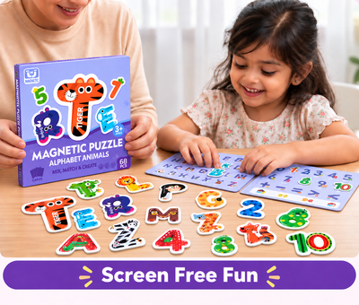 Magnetic Puzzle Book - Alphabets & Numbers Edition