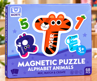Magnetic Puzzle Book - Alphabets & Numbers Edition