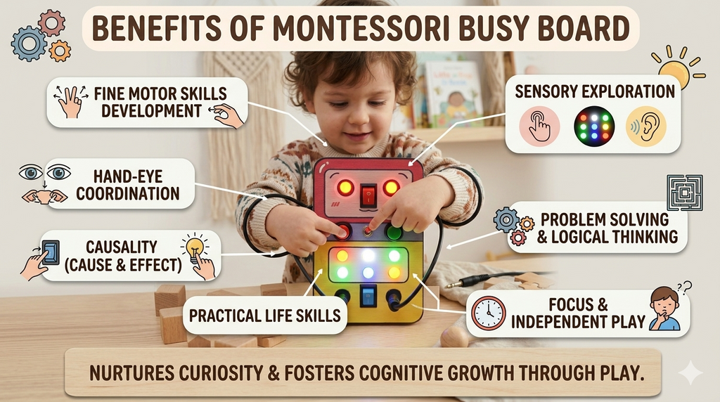 Roboplug Montessori Busy Board
