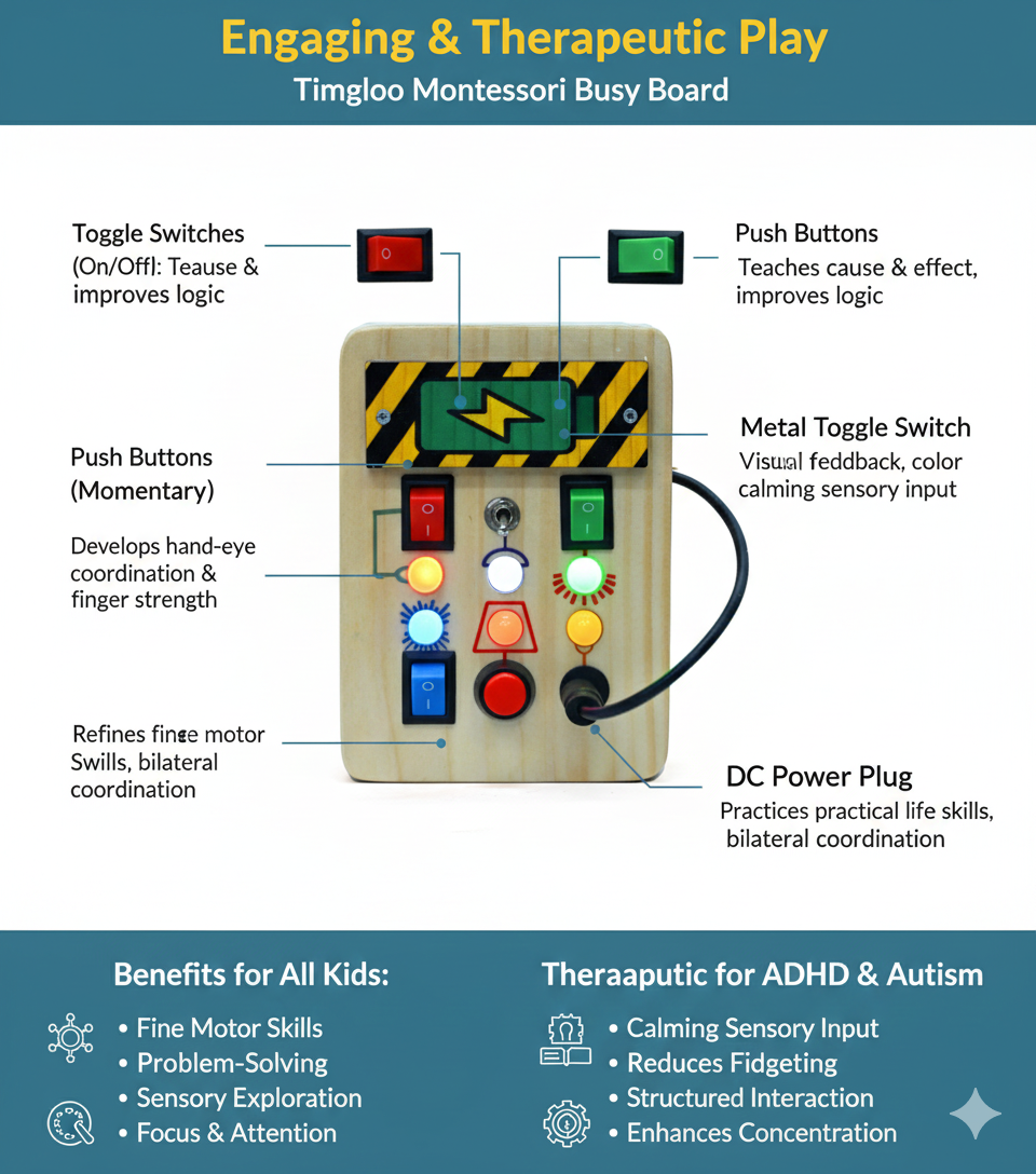 Plug Play Montessori Busy Board