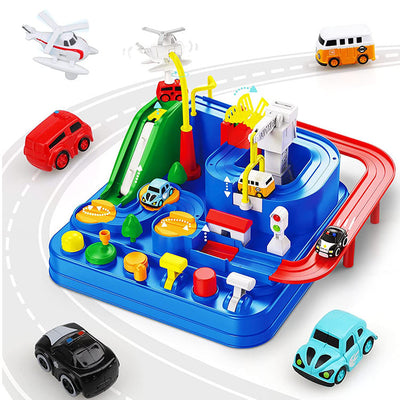 City Rescue Slot Rail Parking Lot Track Playset
