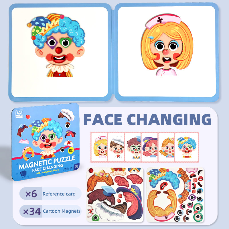 Magnetic Puzzle Book Face Edition