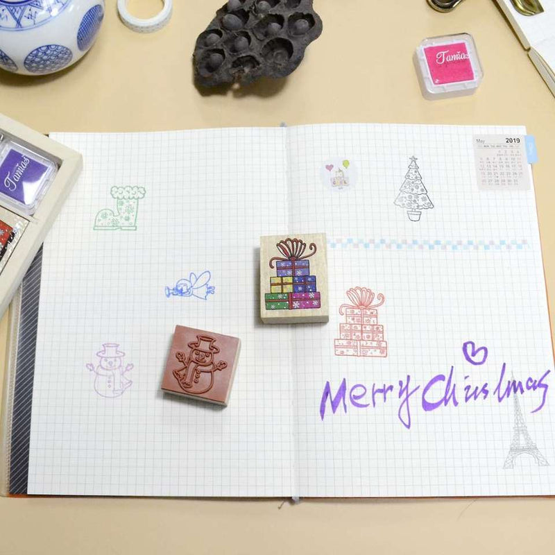 Wooden Stamp Studio Play Set - stamps close-up
