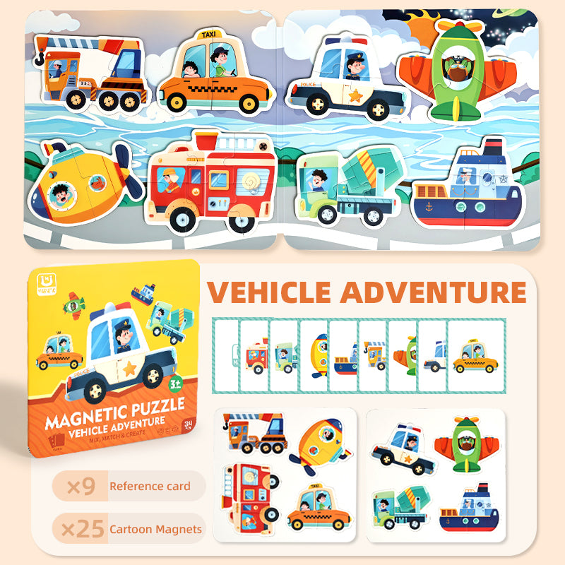 Magnetic Puzzle Book Traffic Edition