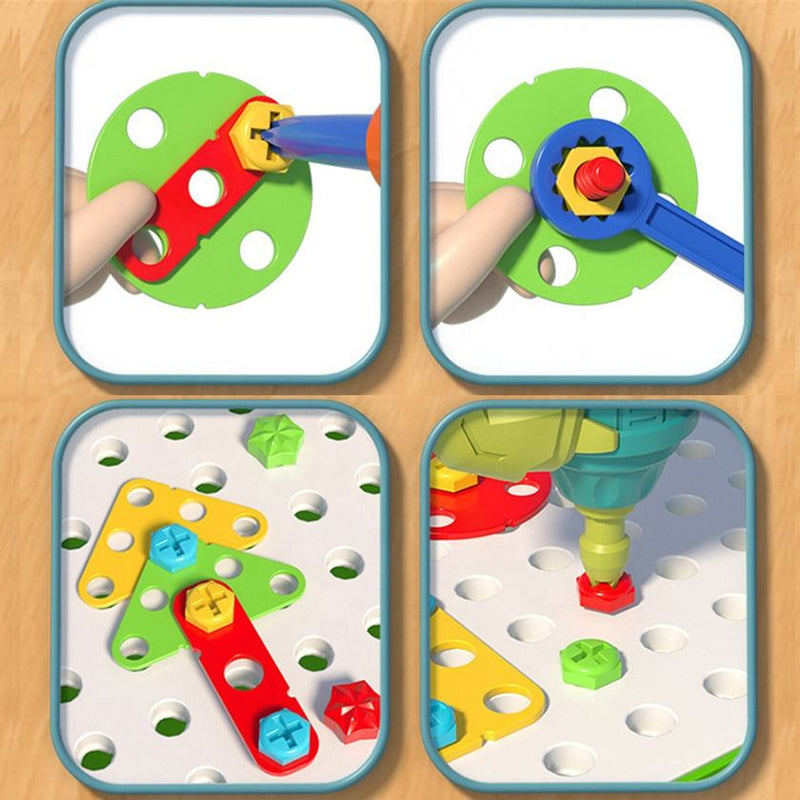 Dinosaur Toolbox Puzzle Set in use
