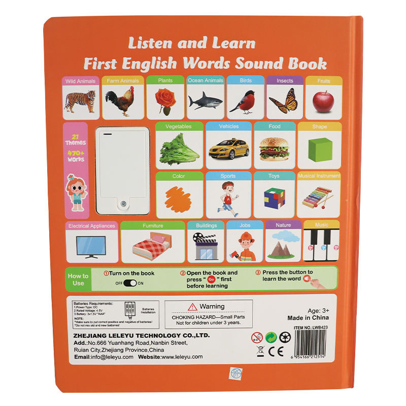 First English Words Sound Book pages