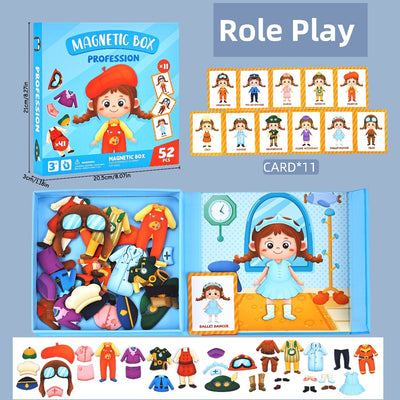 Magnetic Dress-Up Puzzle Box Role Play