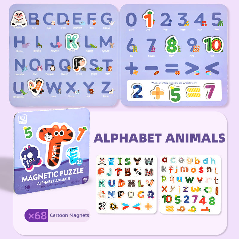 Magnetic Puzzle Book Alphabets & Numbers Edition