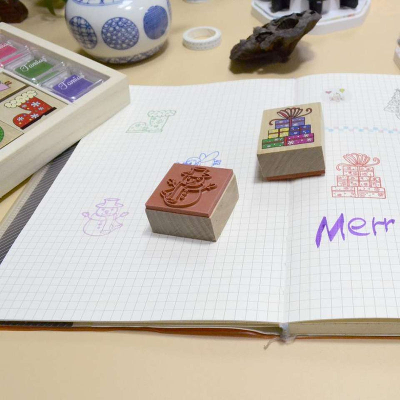 Wooden Stamp Studio Play Set - in use