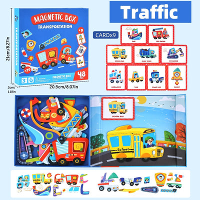 Magnetic Dress-Up Puzzle Box Traffic