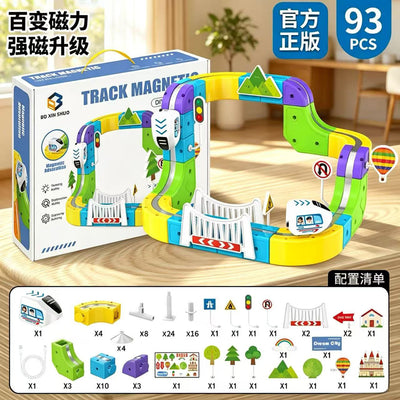 STEM Magnetic Building Block Track Car 93pc Set