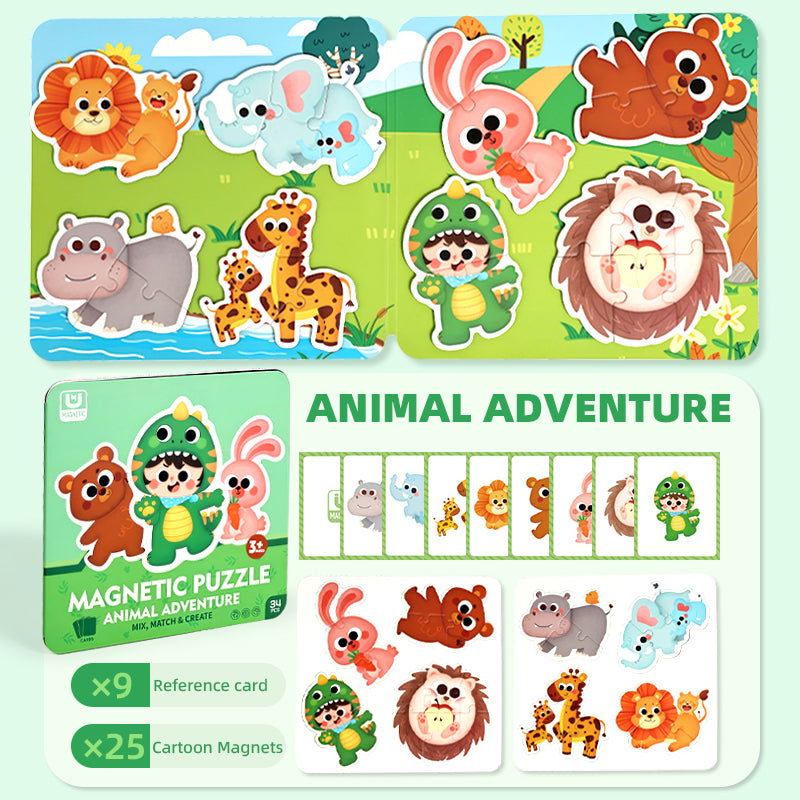 Magnetic Puzzle Book Animals Edition