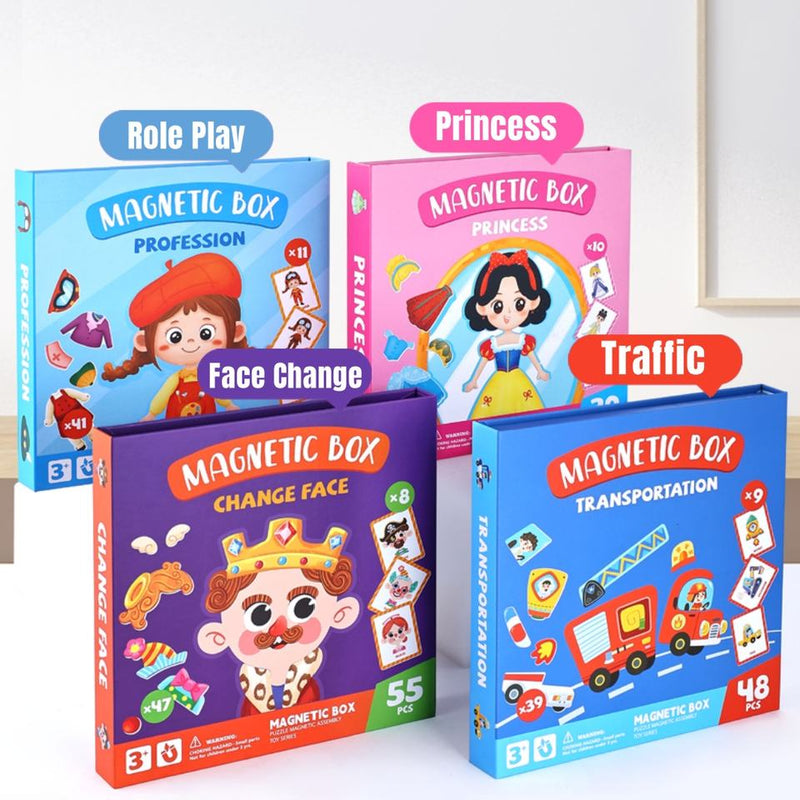 Magnetic Dress-Up Puzzle Box lineup