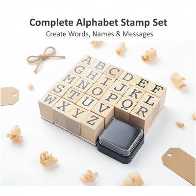 Complete alphabet stamp set