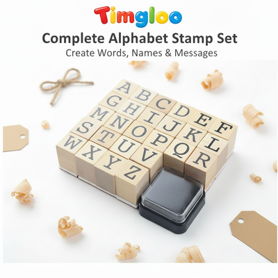 Timgloo alphabet stamp set listing image