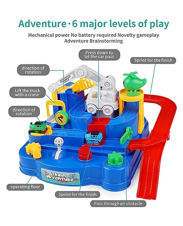 Train Adventure Mechanical Track Set 6 levels of play